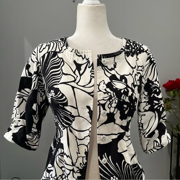 NEW Elie Tahari Tailored Hourglass Floral Statement Career Suit Jacket 4 NWOT - Picture 2 of 16